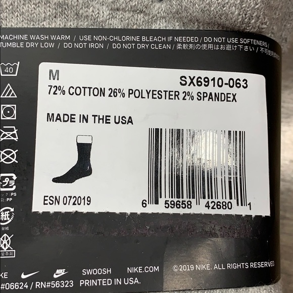 NIKE EVERYDAY CUSHIONED CREW 6 pairs SOCKS NWT - Picture 8 of 16